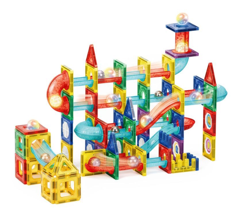 Multistore Magnetische LED Knikkerbaan - 105-delige Bouwset - Marble Run – foto 5