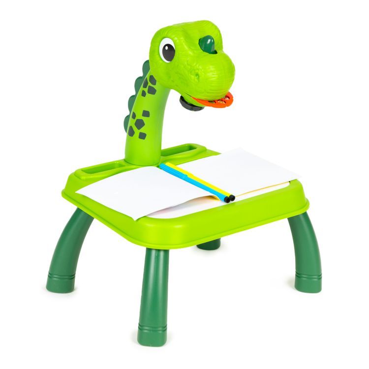 Multistore Dinosaurus Tekenprojector - Groen - 24 Patronen - 12 Stiften – foto 1