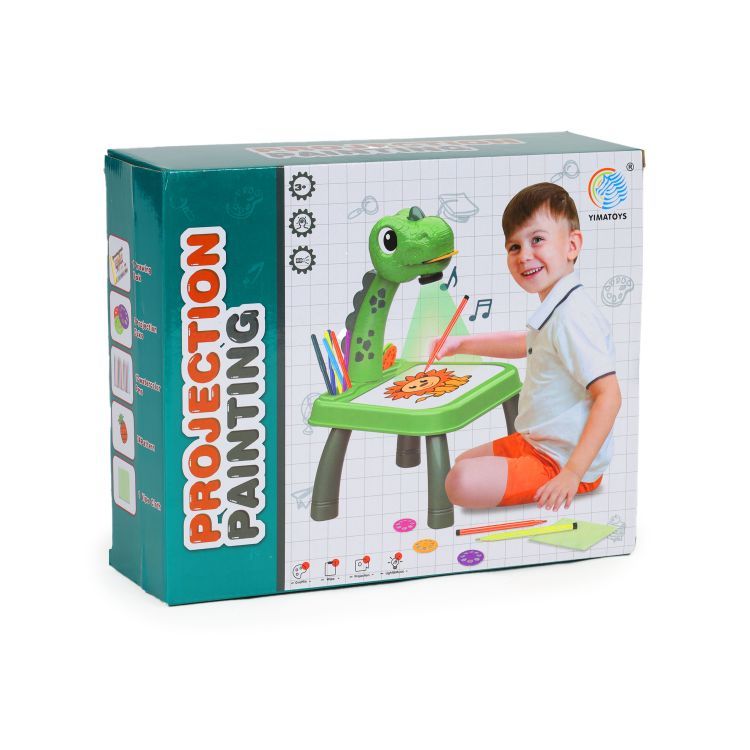 Multistore Dinosaurus Tekenprojector - Groen - 24 Patronen - 12 Stiften – foto 6