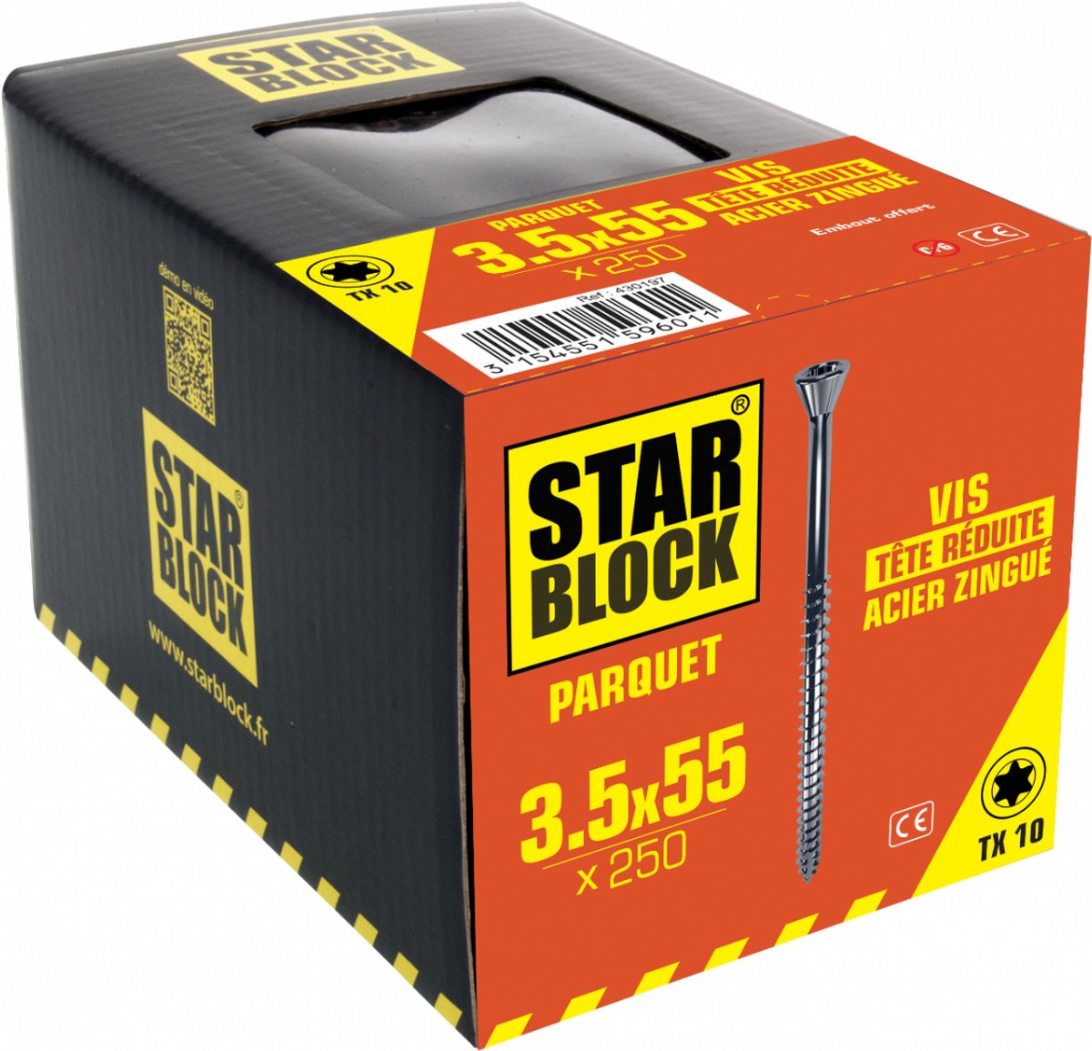 Starblock Parkettschraube 3,5x55mm – 250 Stück - Torxschraube