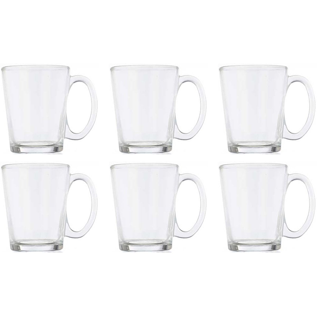 Vivalto Tea glasses - 250ml - Set of 6 - Coffee glasses - Tea glass - Cappuccino glasses - Latte macchiato glasses