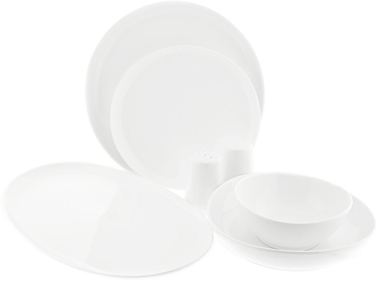 Almina Arte - Porseleinen Serviesset - 27 - delig - Wit - 6 - Persoons - Dinerset - TEKZEN