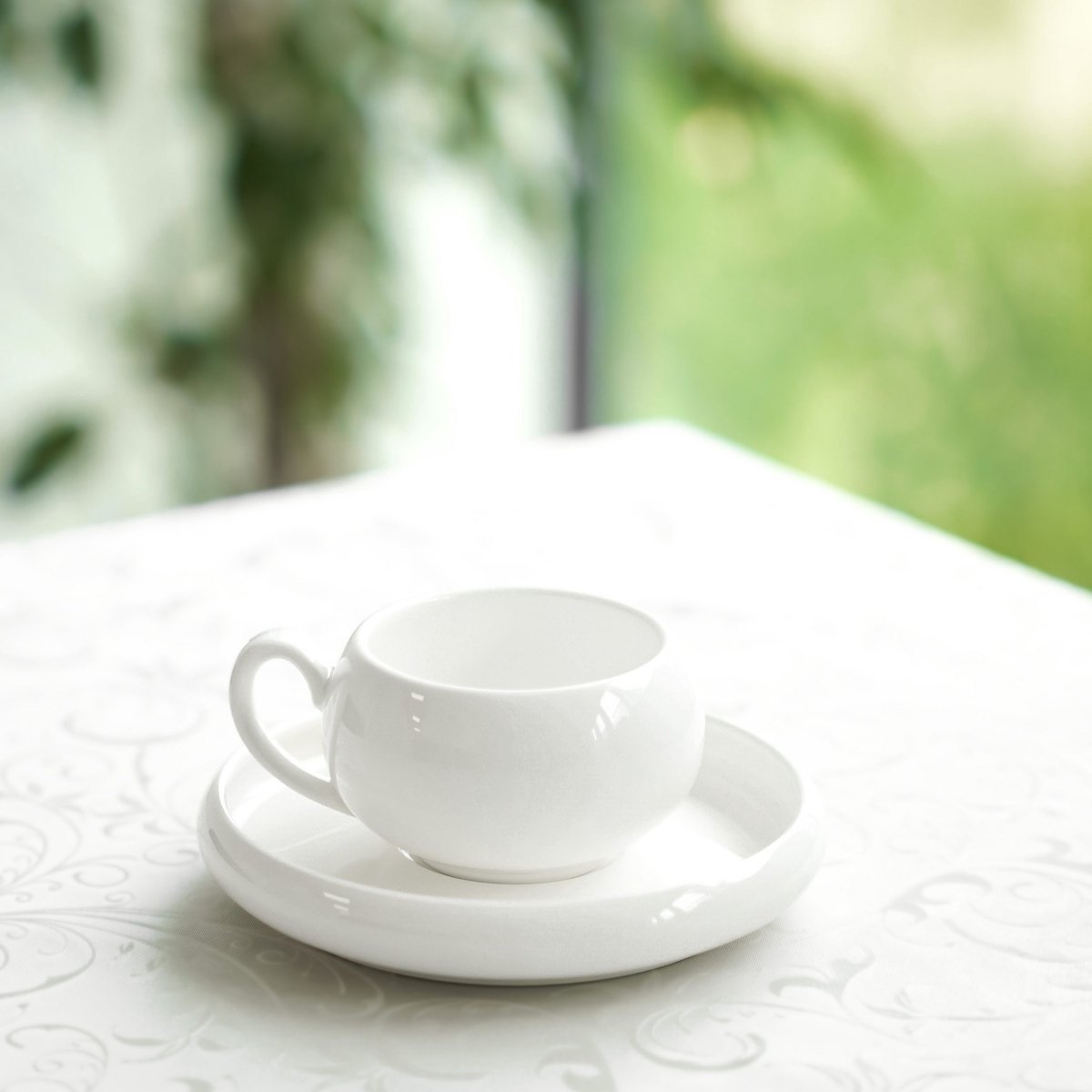 Almina Belicia - Koffieset - 12 - delig - Wit - 220ml - Porselein - Koffiekopjes - TEKZEN