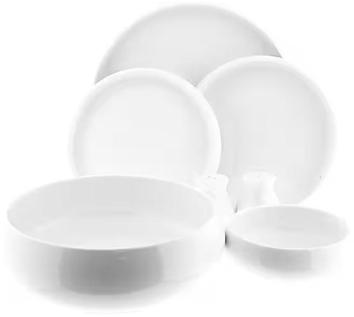 Almina Belicia - Porseleinen Serviesset - 27 - delig - Wit - 6 - Persoons - Dinerset - TEKZEN