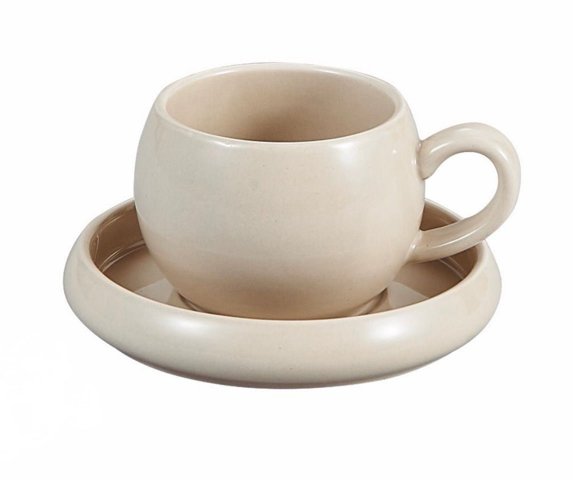 Almina Lissa Bonna - Espressoset - 12 - delig - Crème - 120ml - Porselein - Koffiekopjes - TEKZEN