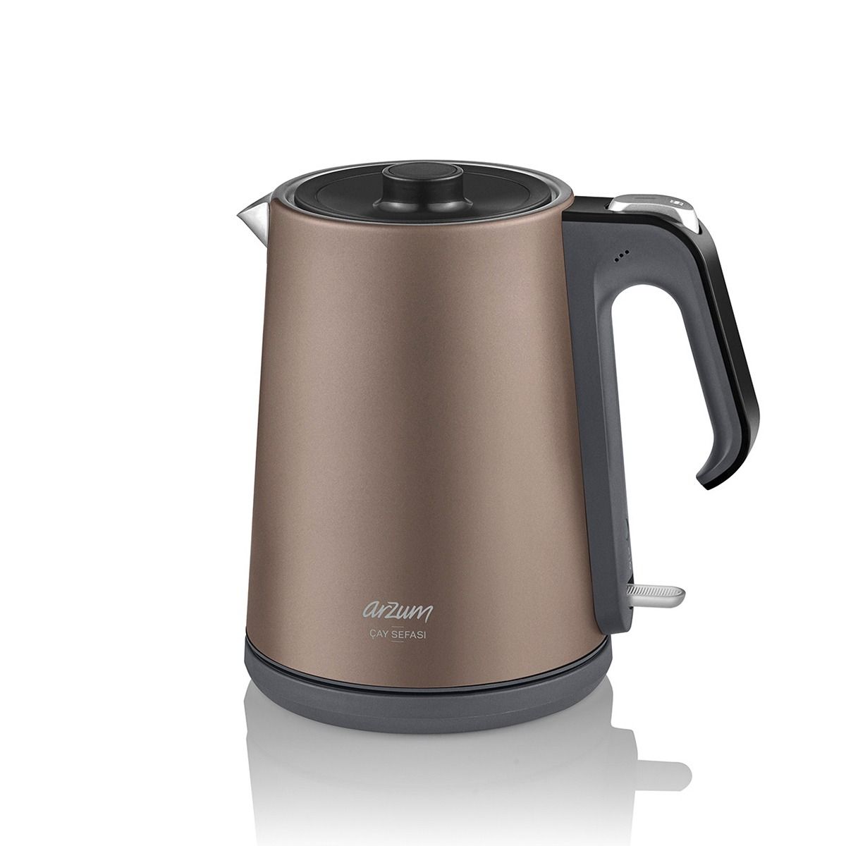 Arzum Cay Sefasi AR3080 Earth - Elektrische Theepot - Inox - 1.8L + 1.2L - Led - indicator - 360° Basis - 1650W - TEKZEN