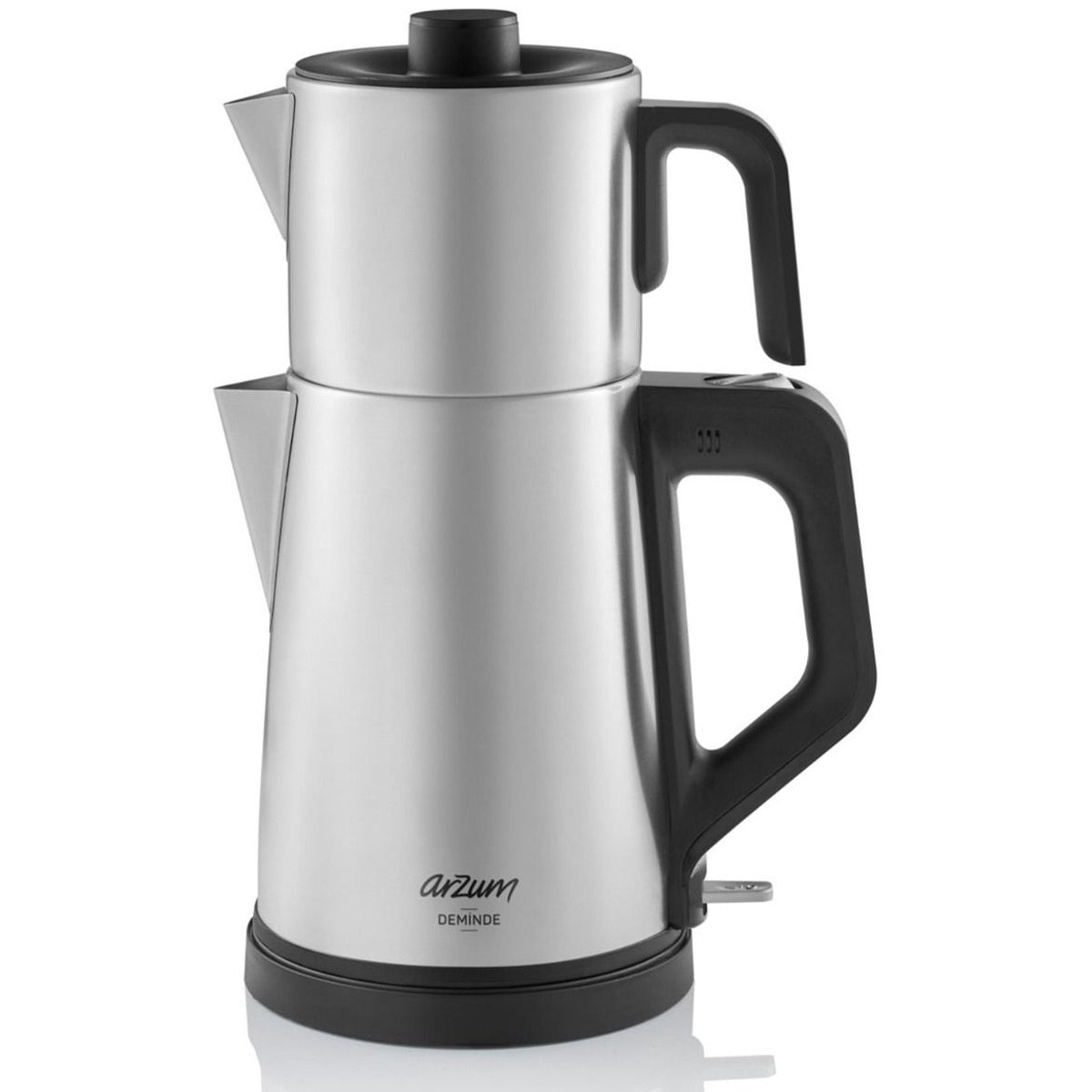 Arzum Deminde AR3129 - Elektrische Theepot - Inox - 1.8L + 1.0L - Led - indicator - 360° Basis - 1800W - TEKZEN