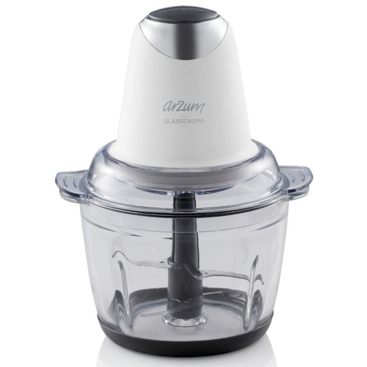 Arzum Glasschopp Hakmolen AR1164 - Wit - Glazen Mengkom - 2 Liter - 300W - TEKZEN