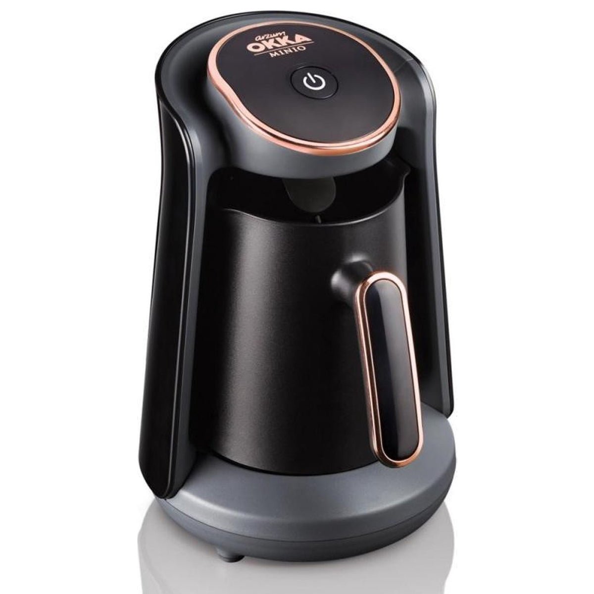 Arzum OKKA Minio OK004 - Turkse Koffiemachine - Zwart/Koper - Dubbelzijdige Koffiepot - 4 Kopjes - 480W - TEKZEN