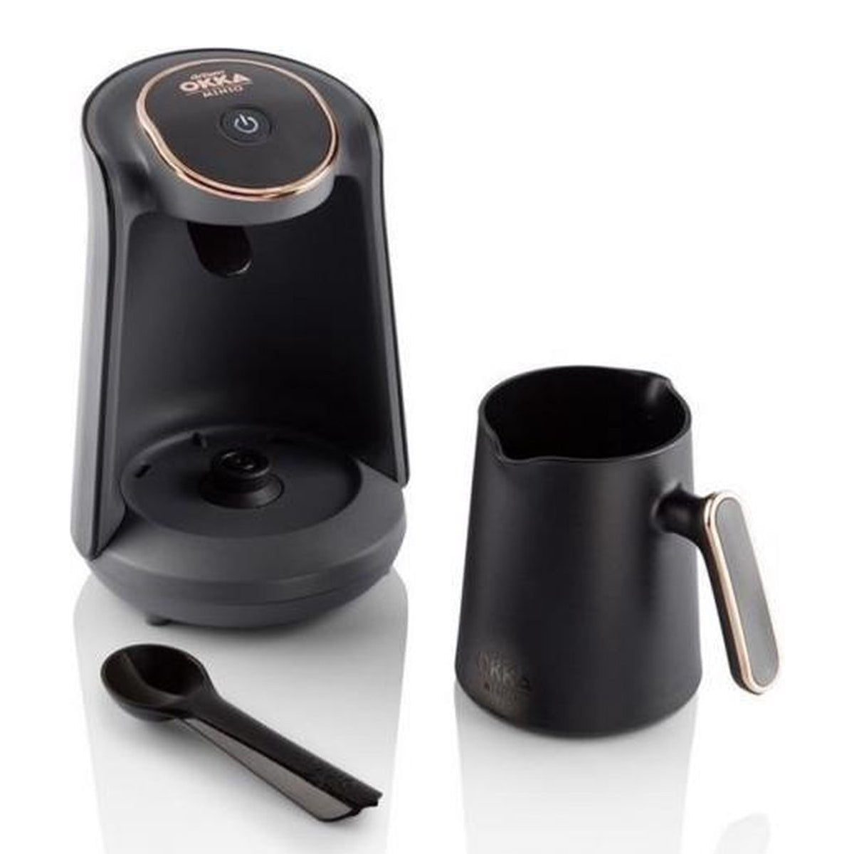 Arzum OKKA Minio OK004 - Turkse Koffiemachine - Zwart/Koper - Dubbelzijdige Koffiepot - 4 Kopjes - 480W - TEKZEN