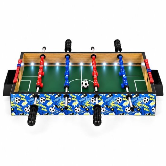 ECOTOYS Mini Tafelvoetbaltafel - 50x30 cm - Tafelvoetbalspel voor Kinderen - Compact Voetbalspel – foto 4