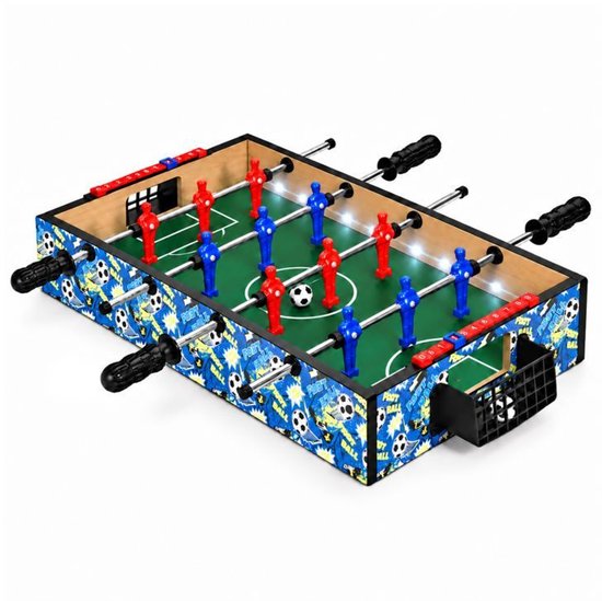 ECOTOYS Mini Tafelvoetbaltafel - 50x30 cm - Tafelvoetbalspel voor Kinderen - Compact Voetbalspel – foto 8