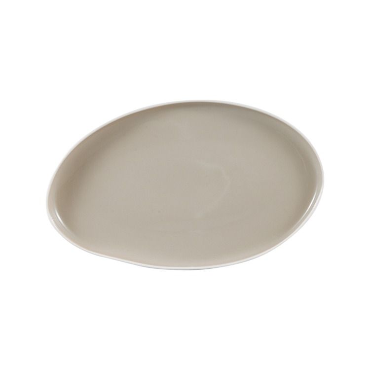 Bricard Barles - Porseleinen Dinner Set - Serviesset - 25 - delig - 6 - Persoons - Wit/Taupe - Japandi - TEKZEN