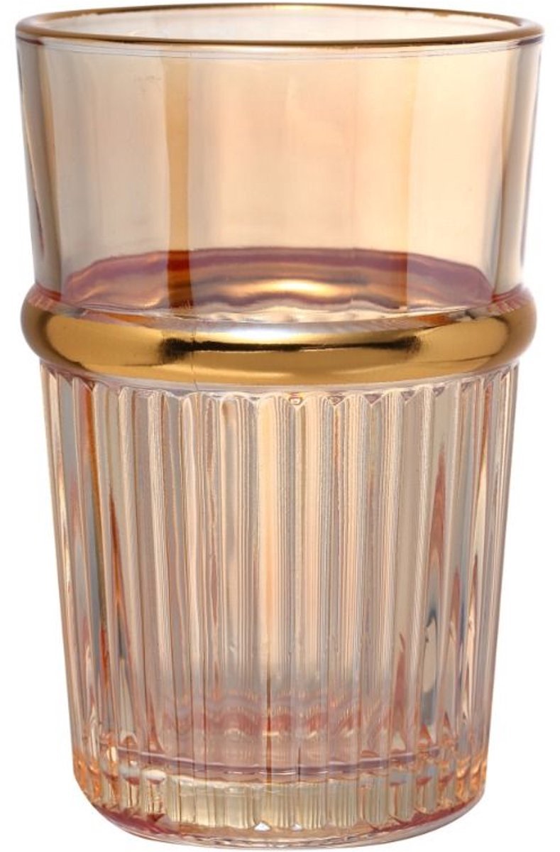 Bricard Fariza Glazenset - Amber Goud - 12 - delig - 200ml - Marokkaanse Theeglazen - TEKZEN
