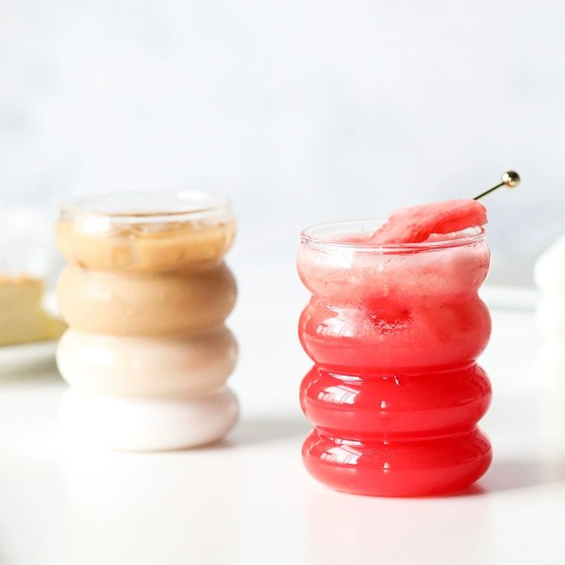 Bricard Marbella Glazen - Set van 2 - 350ml - Curvy Drinkglas - Wavy - TEKZEN