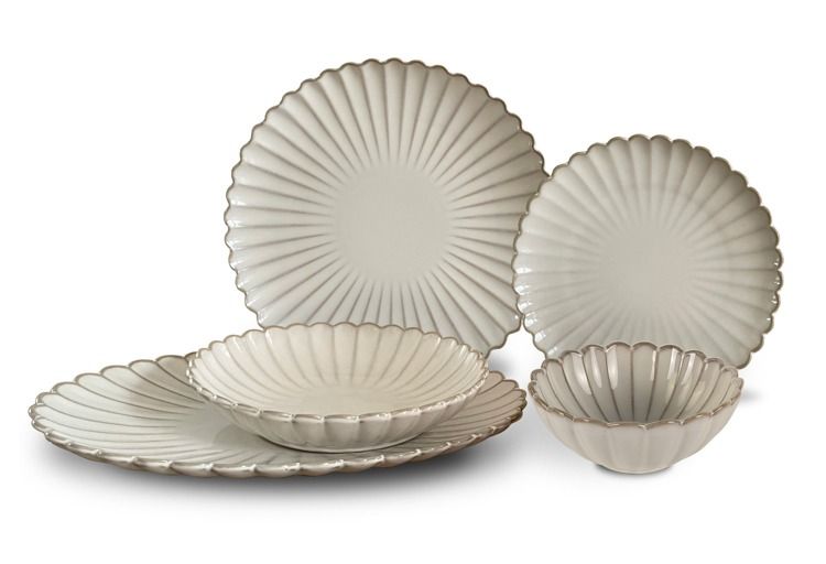 Bricard Paris - Porseleinen Dinner Set - Serviesset - 25 - delig - 6 - Persoons - Wit - TEKZEN