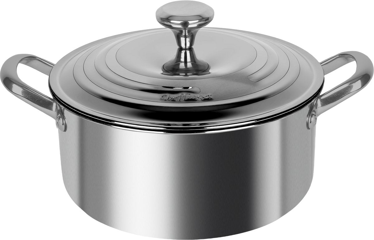 Cheffinger Braadpan - 24cm - RVS - Zilver - 4,2 Liter - TEKZEN