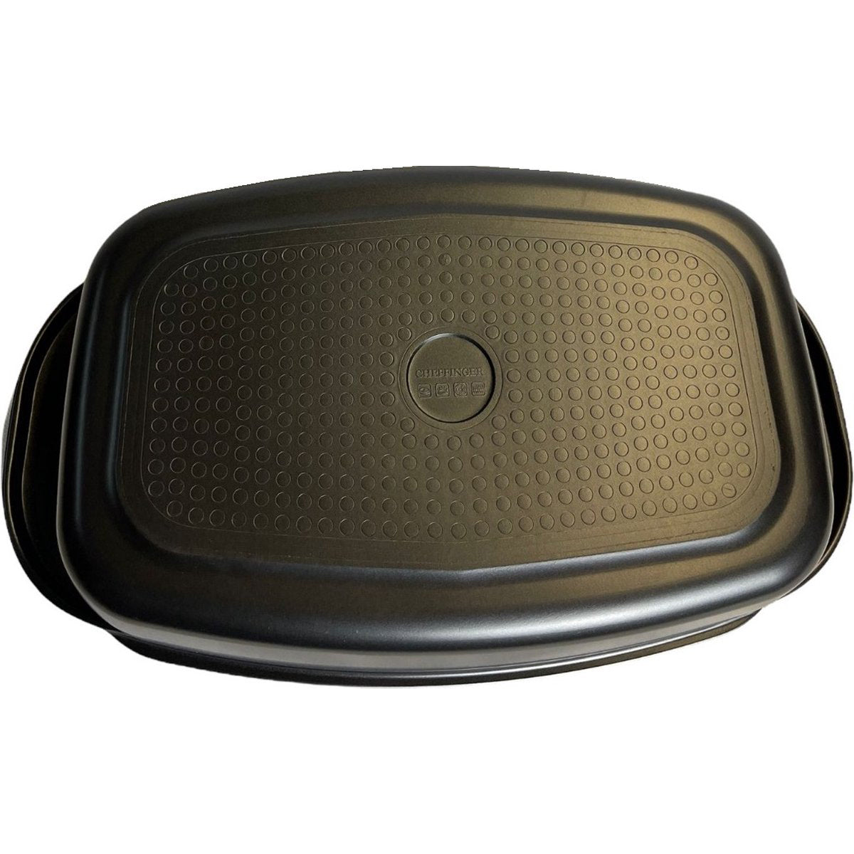 Cheffinger Braadslede met Deksel - 32cm - Zwart - Inductie - Braadslee - TEKZEN