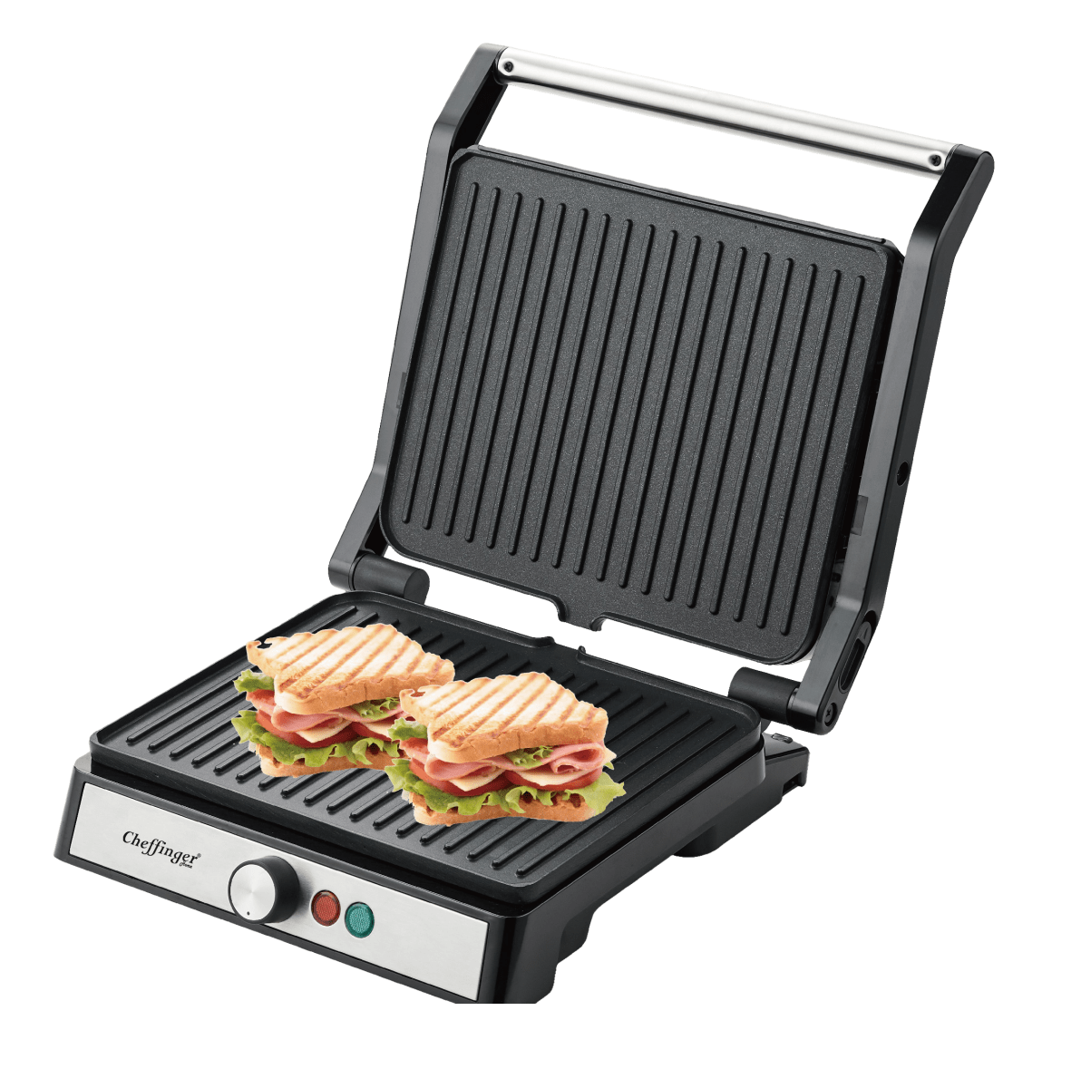 Cheffinger Contactgrill - Tosti Apparaat - Grill Apparaat - Panini Grill - 1800W - TEKZEN