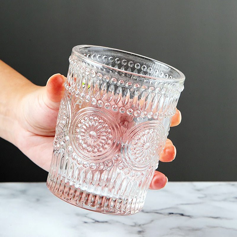 Cheffinger Drinkglazen - Set van 6 - 400ml - Retro Vintage - TEKZEN