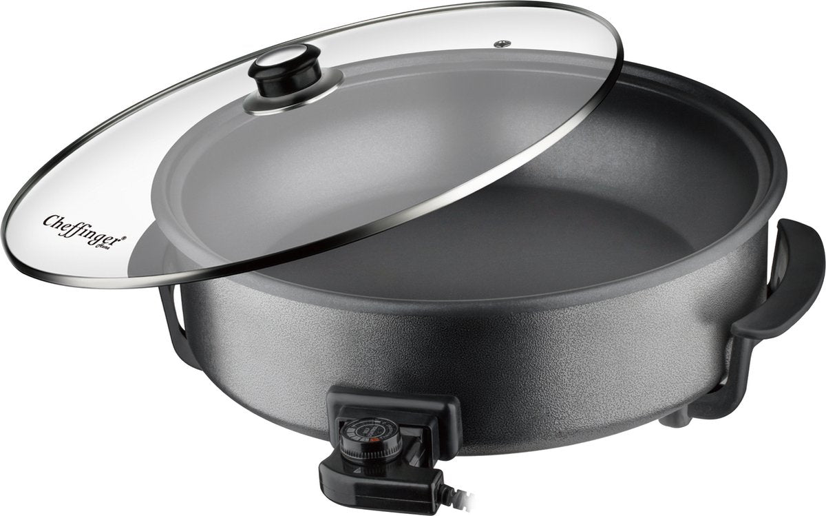 Cheffinger Elektrische Pizza Pan - 42cm - 1500W - TEKZEN