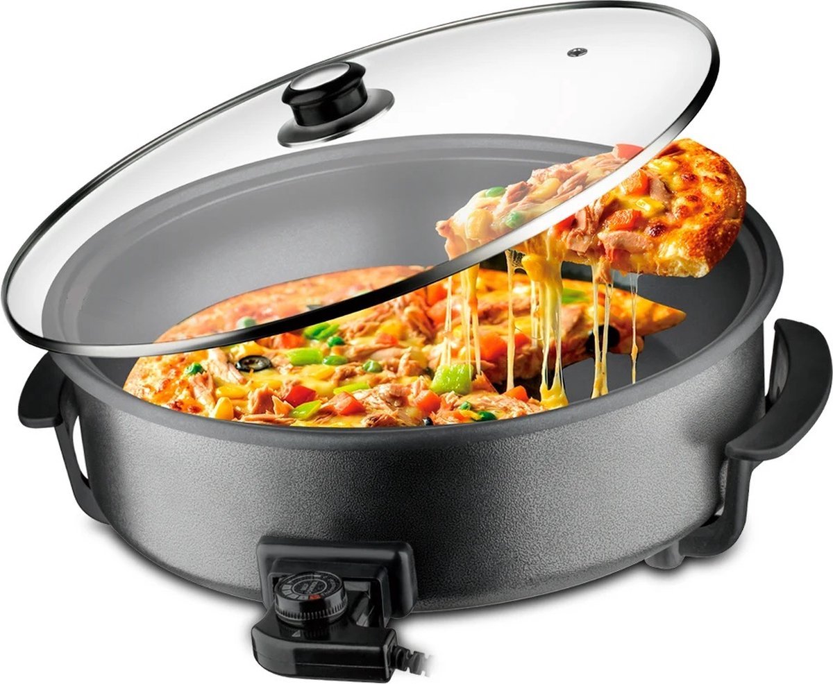 Cheffinger Elektrische Pizza Pan - 42cm - 1500W - TEKZEN