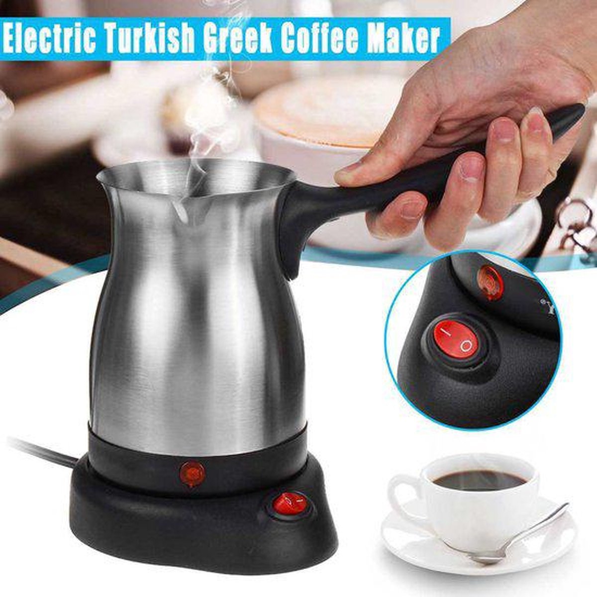 Cheffinger Elektrische Turkse Koffieapparaat - Turkish Coffee - Türk Kahvesi - TEKZEN