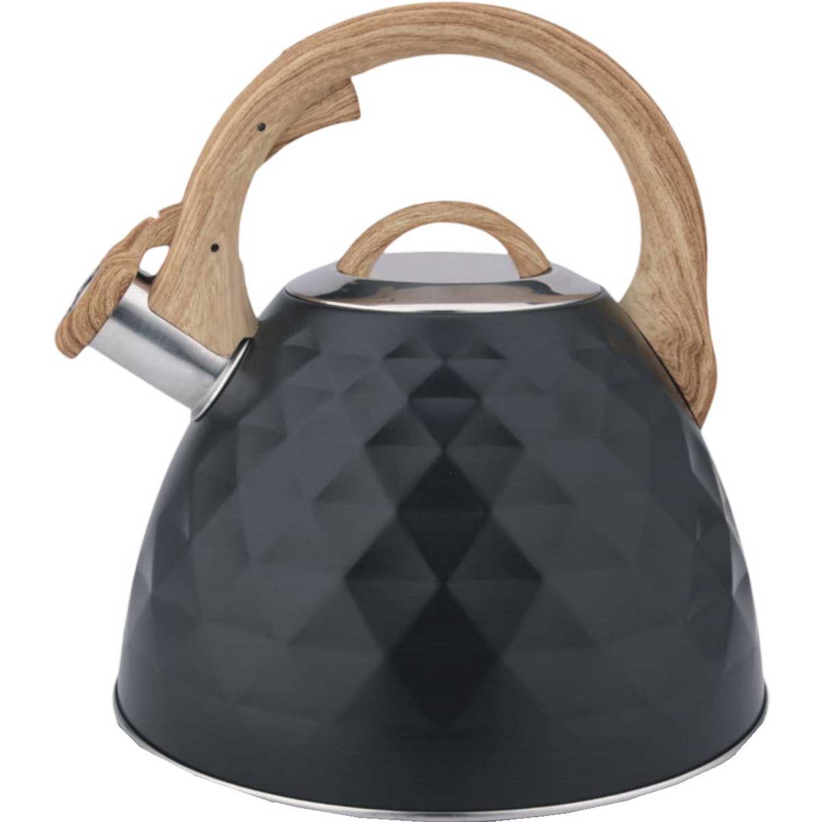 Cheffinger Fluitketel - 3L - Inductie - RVS - Zwart - TEKZEN