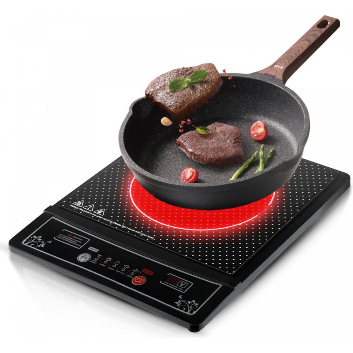 Cheffinger Inductiekookplaat – 2000W - Vrijstaande Elektrische Inductie Kookplaat - TEKZEN