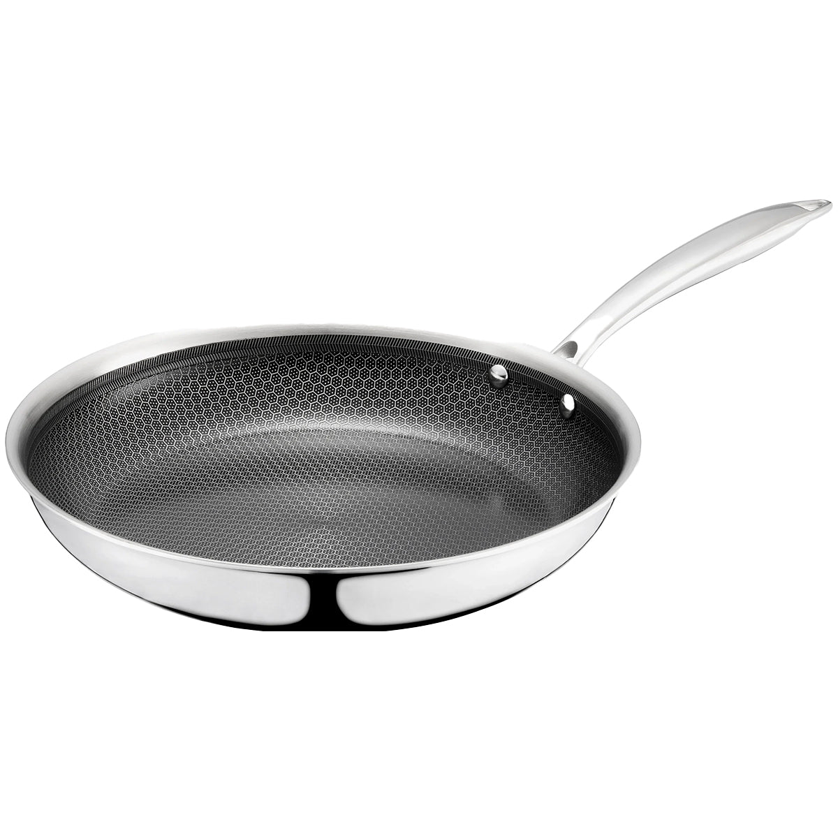 Cheffinger Koekenpannen Set - RVS - 3 - delig - 20, 24, 28cm - RVS - Honingraat - Inductie - TEKZEN