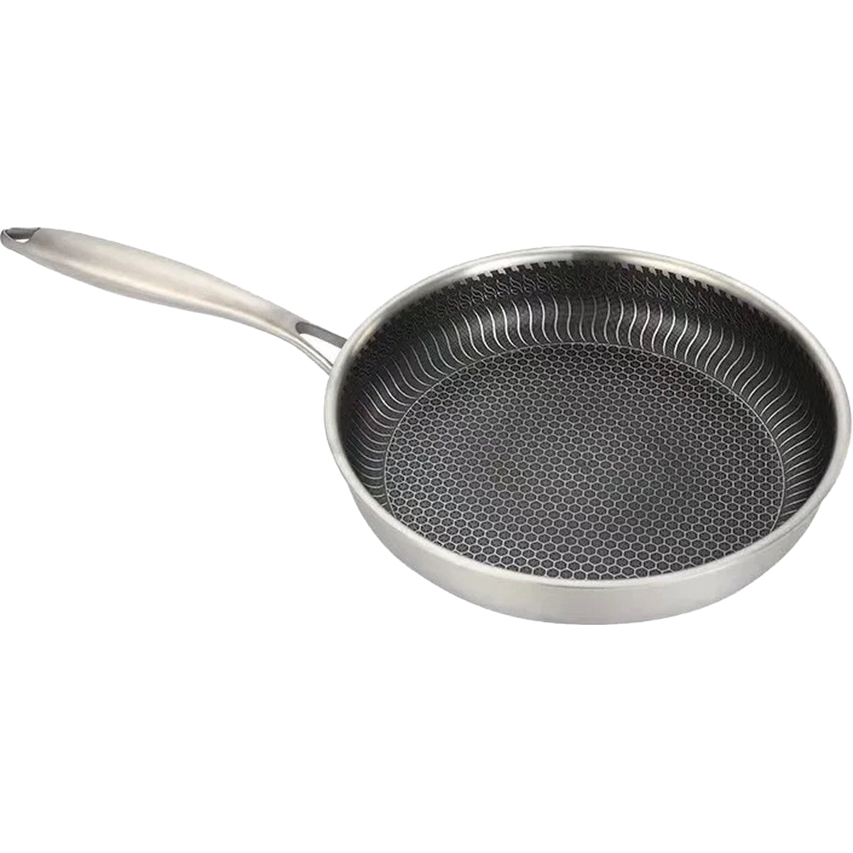 Cheffinger Koekenpannen Set - RVS - 3 - delig - 20, 24, 28cm - RVS - Honingraat - Inductie - TEKZEN