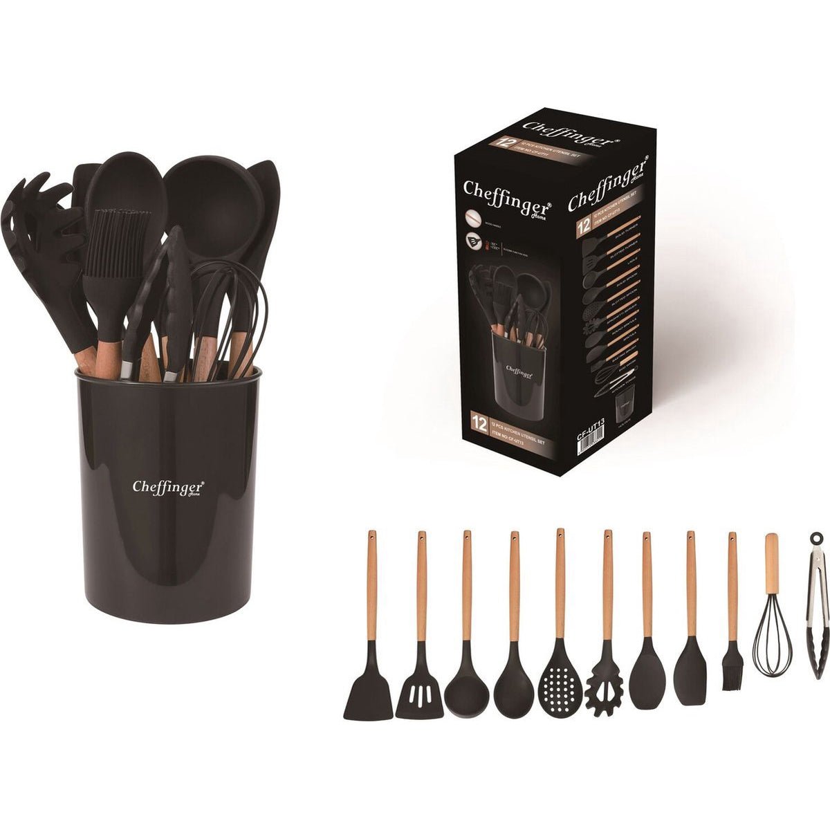 Cheffinger Kookgerei Set met Houder keukengereisets productafbeelding 2