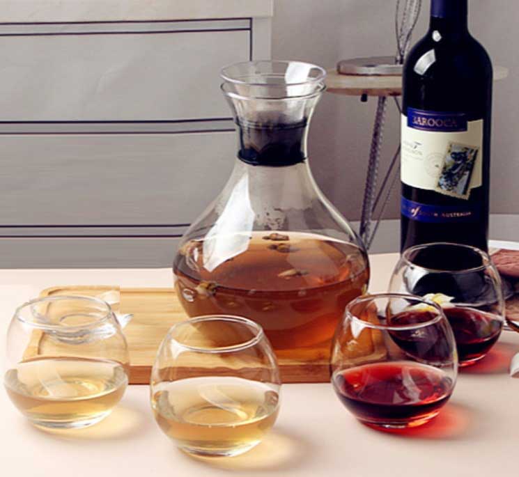 Cheffinger Luxe Karaf met 4 Glazen karaffen productafbeelding 3