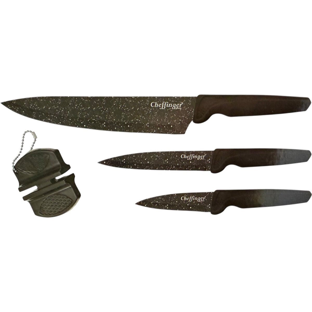 Cheffinger Messenset - 4 - delig - Zwart - TEKZEN