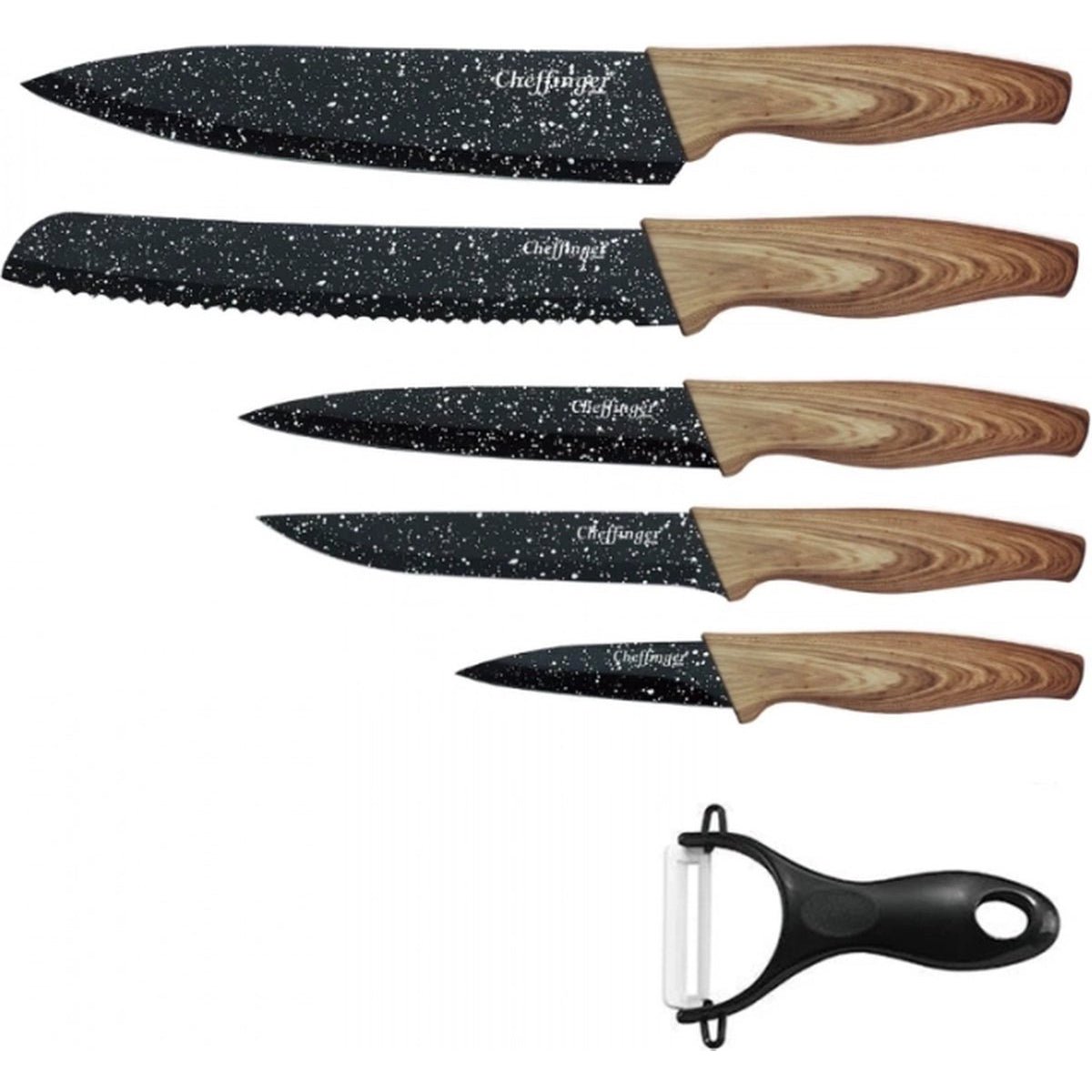 Cheffinger Messenset - 6 - delig - Hout - TEKZEN