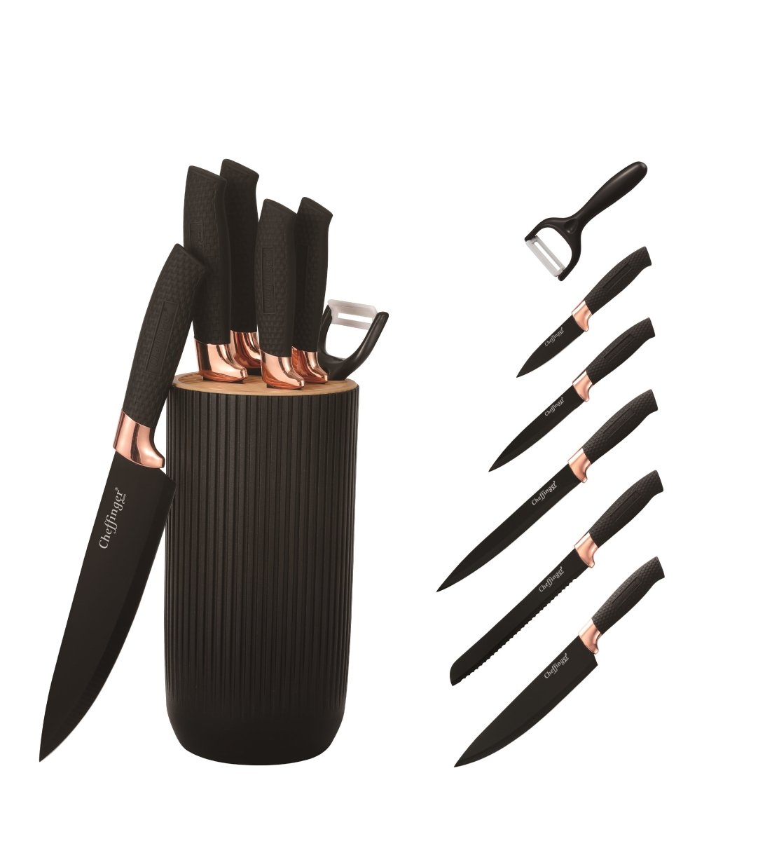Cheffinger Messenset met Standaard messenset