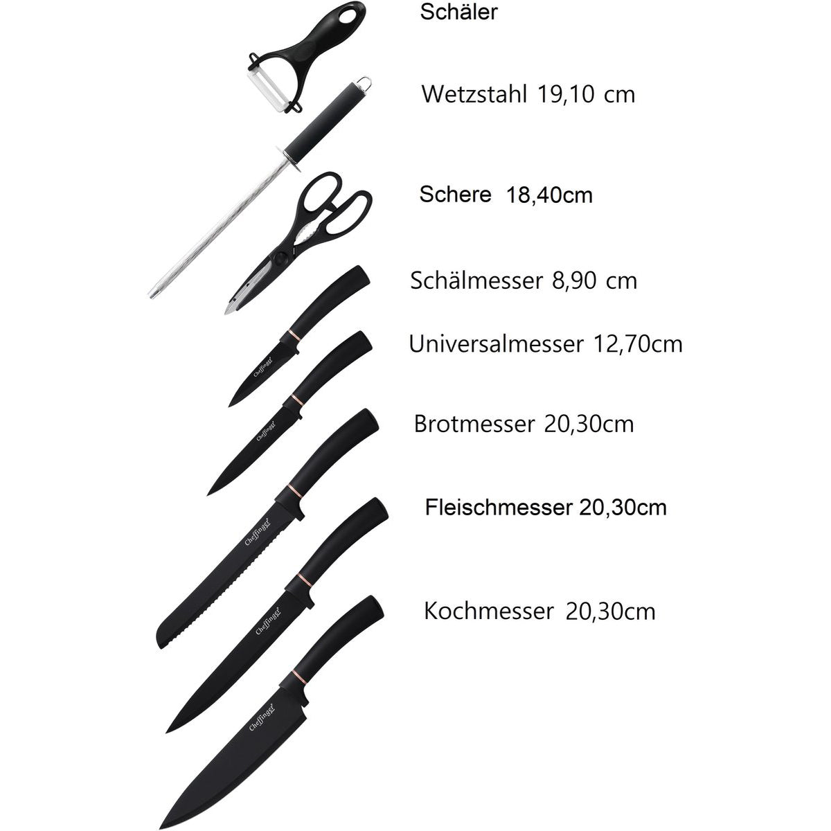Cheffinger Messenset met Standaard messenset productafbeelding 2