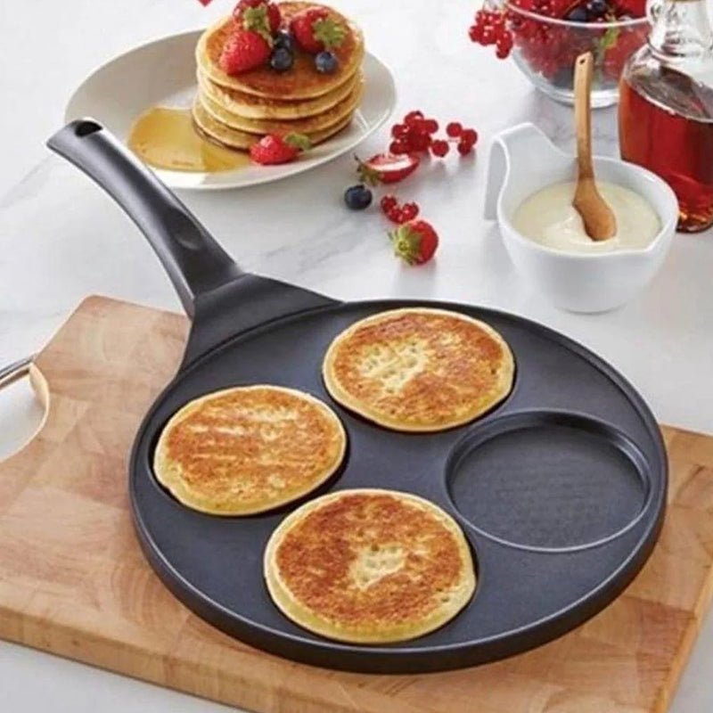 Cheffinger Pancake Pan - 4 Kop - 26cm - Pannenkoekenpan - Pancake Maker - Inductie - TEKZEN