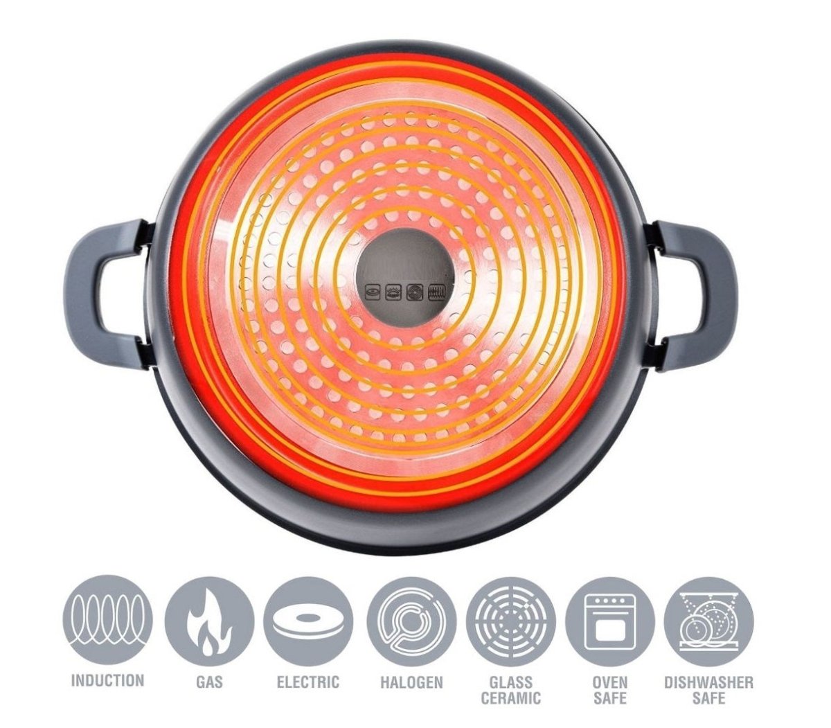 Cheffinger Pannenset - Crocodile Line - 6 - delig - 20, 24 & 28cm - TEKZEN