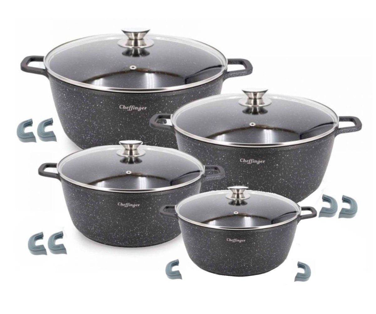 Cheffinger Pannenset met Deksel pannenset