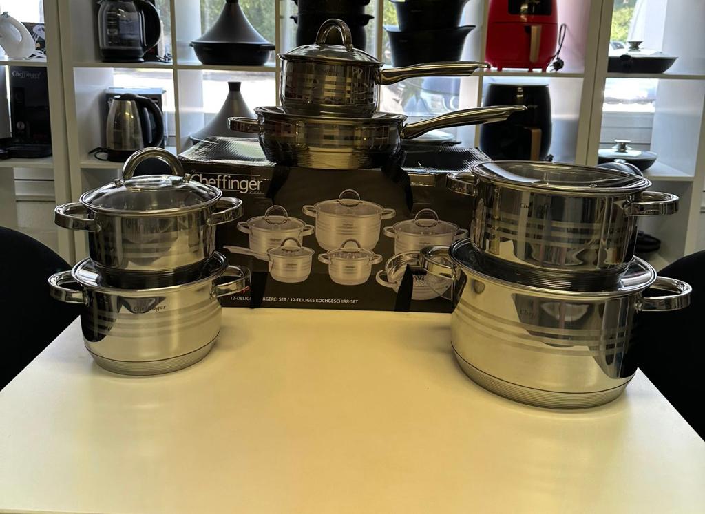 Cheffinger Pannenset - RVS - Kookpannen - Inductie - Diverse Sets - TEKZEN