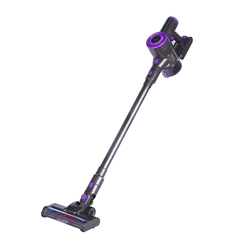 Cheffinger Steelstofzuiger - 300Watt - Draadloze Stofzuiger - Paars - LED Verlichting - Wandmontage - TEKZEN