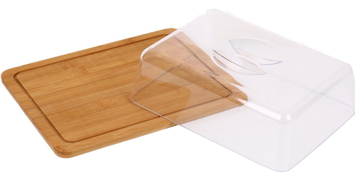 Cheffinger Taart Vershouddoos / Cake Bewaardoos - 24x19x7.5cm - Bamboe - TEKZEN