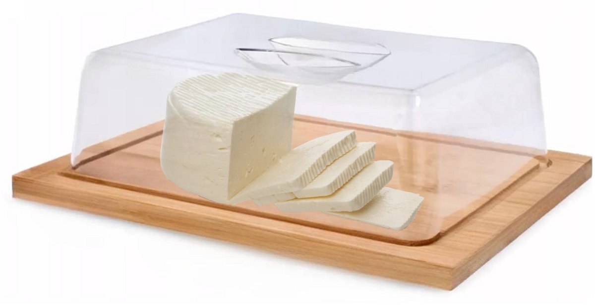 Cheffinger Taart Vershouddoos / Cake Bewaardoos - 24x19x7.5cm - Bamboe - TEKZEN
