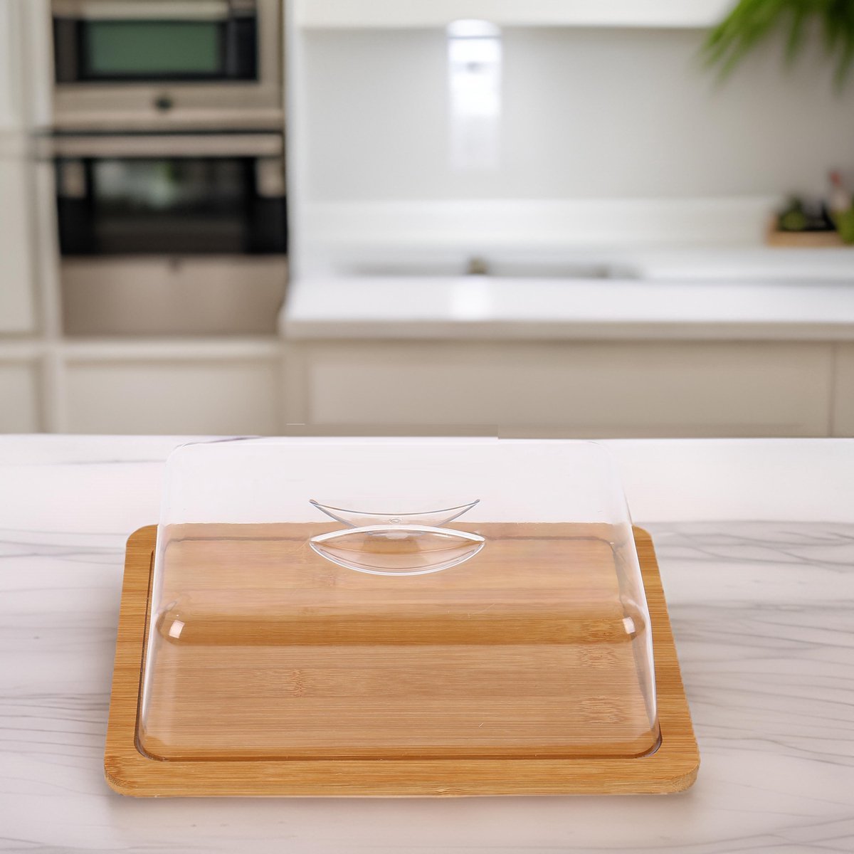 Cheffinger Taart Vershouddoos / Cake Bewaardoos - 24x19x7.5cm - Bamboe - TEKZEN