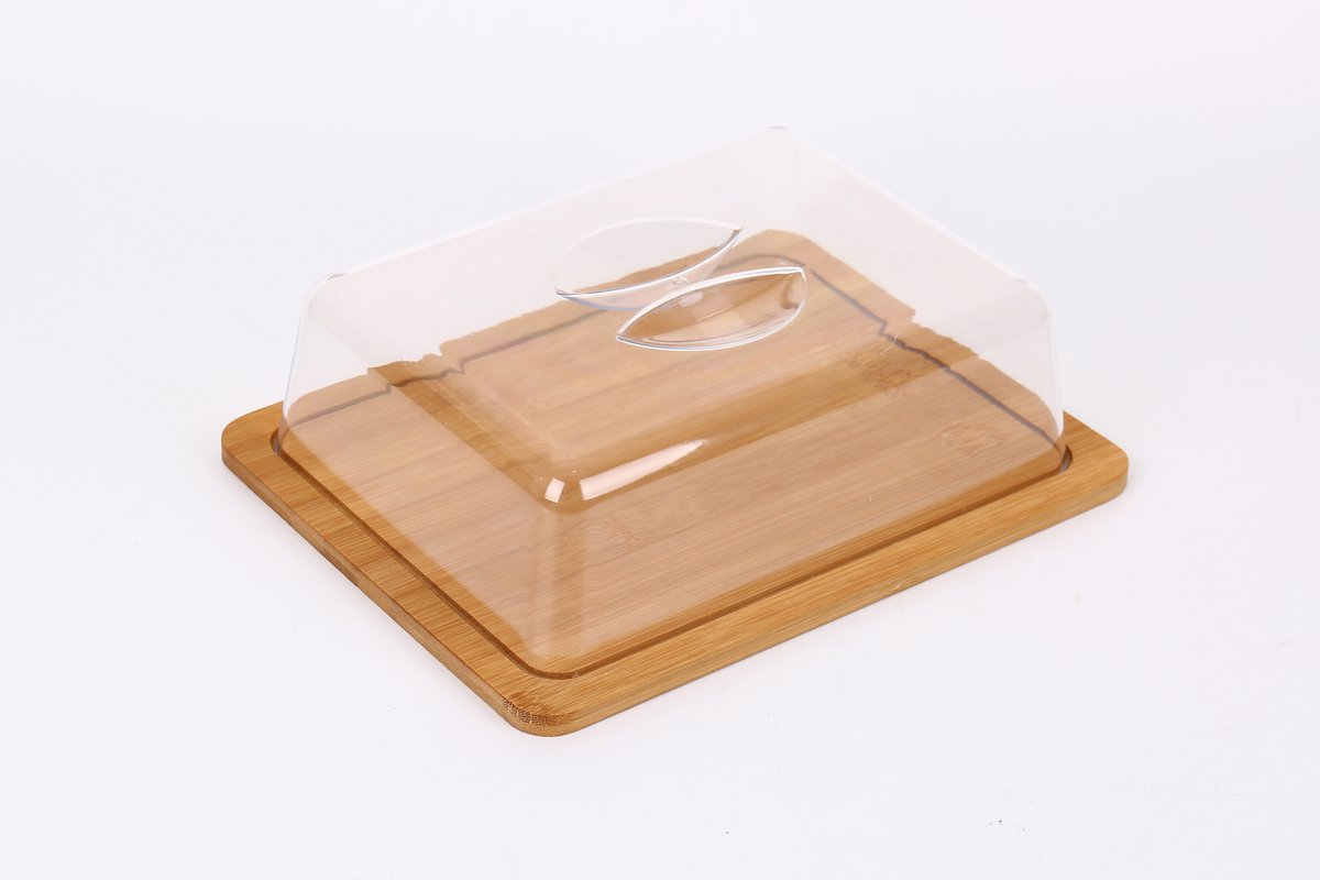 Cheffinger Taart Vershouddoos / Cake Bewaardoos - 24x19x7.5cm - Bamboe - TEKZEN