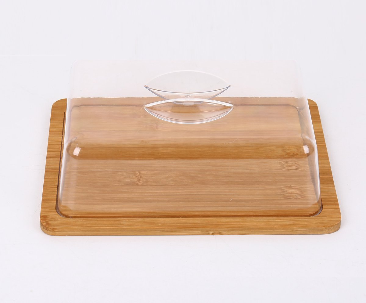Cheffinger Taart Vershouddoos / Cake Bewaardoos - 24x19x7.5cm - Bamboe - TEKZEN