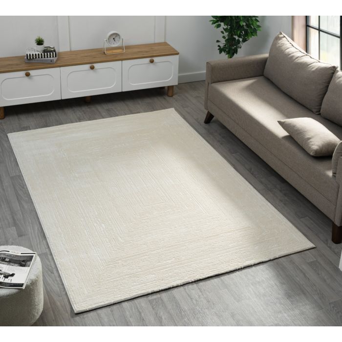 Cinar Carpets Elyse D278A - Vloerkleed Crème - 10 mm