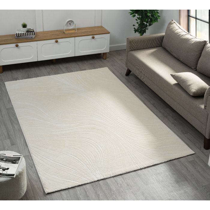 Cinar Carpets Elyse D757A - Vloerkleed Crème - 10 mm