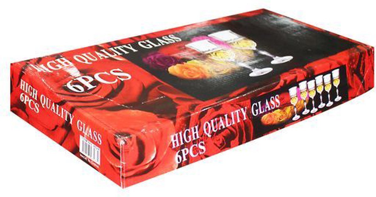 Cinar Luxe Wijnglazen - 6 Stuks - 200ml - Likeurglas - Borrelglas - TEKZEN